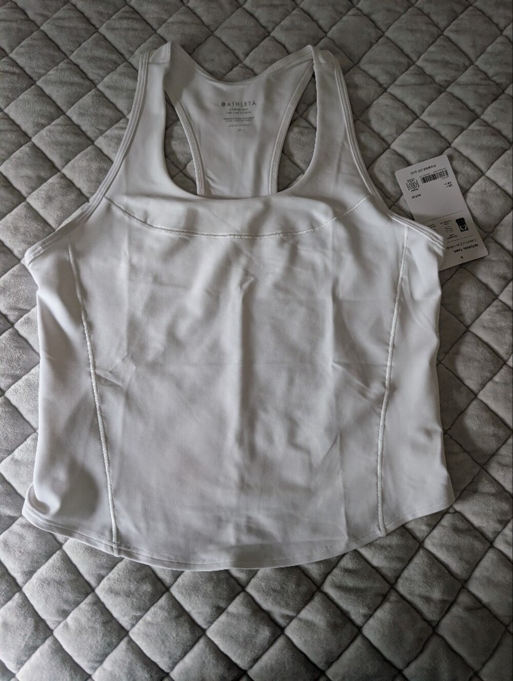 NWT Athleta Interval Tank, White, Size Medium